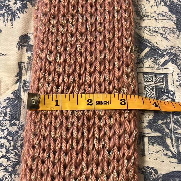 Rose Gold Scarf with Fringe, GUC - Picture 8 of 8